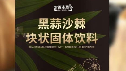 探秘百未草 黑蒜沙棘块状固体饮料